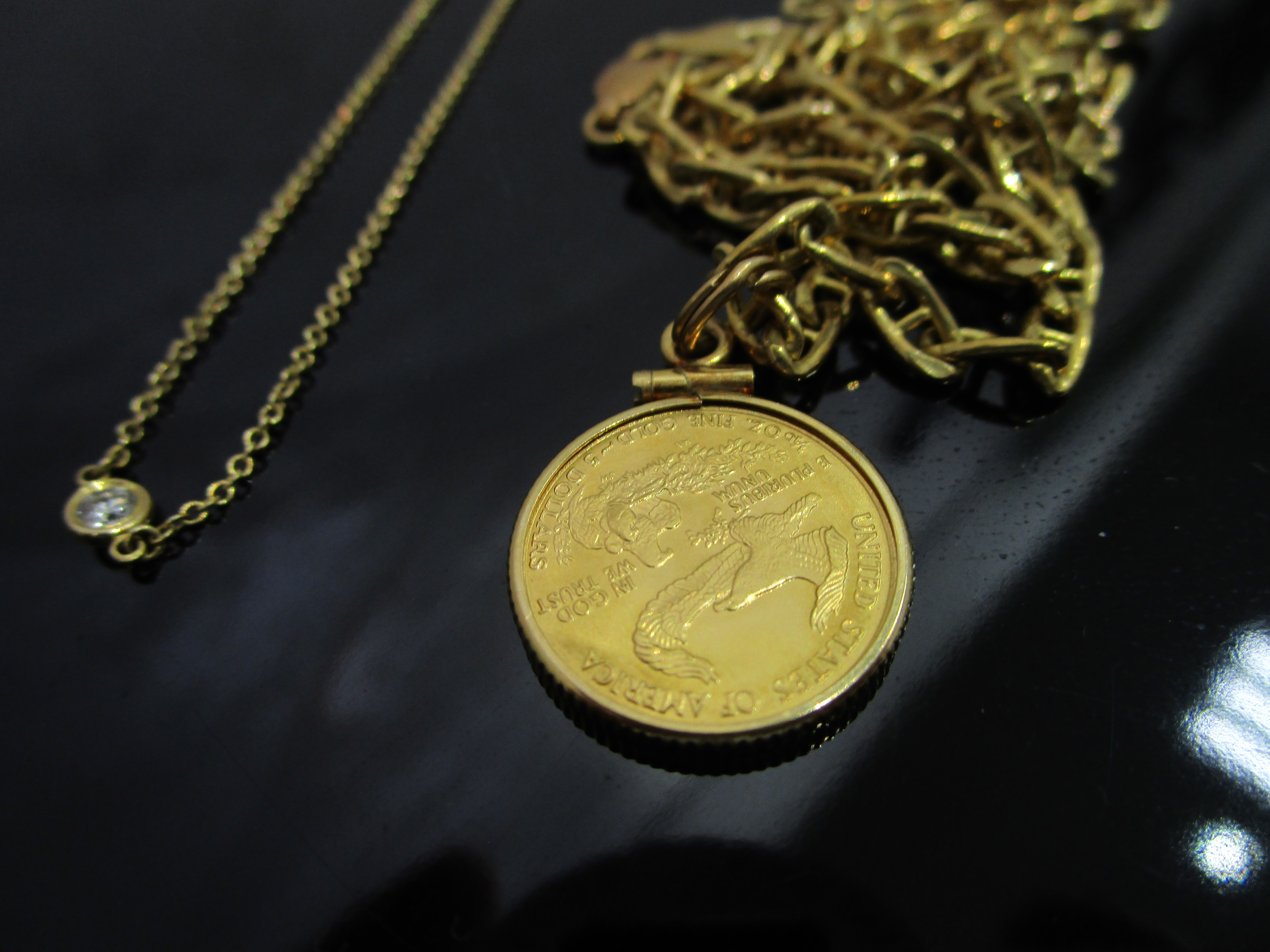 金コインペンダント ティファニー ブレス- (1)
