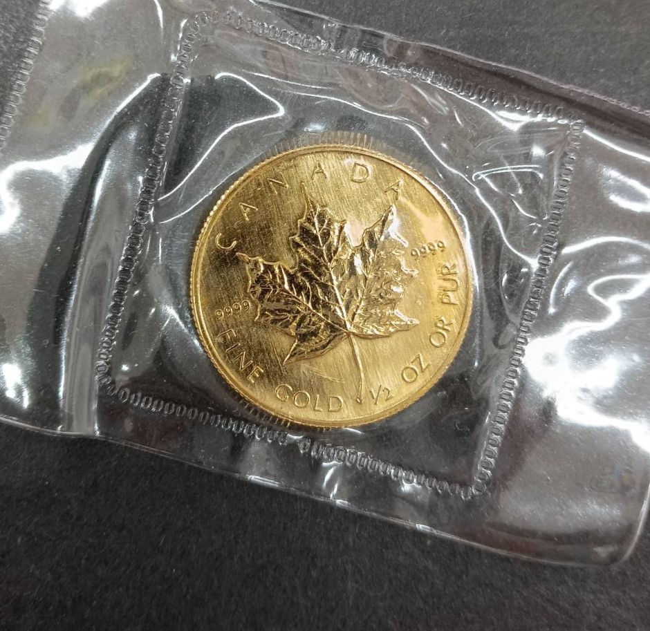 K24 メイプルリーフ金貨 1/2oz