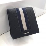 バリー 二つ折り財布 レザー ブラック