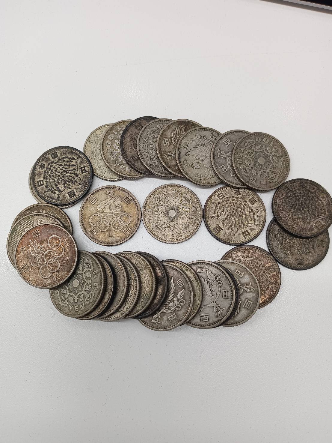 旧百円硬貨 3種(稲穂 鳳凰 東京五輪)